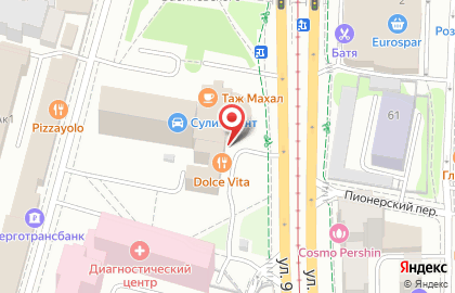 Ресторан Dolce Vita на площади Маршала Василевского на карте