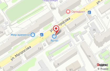 Супермаркет Ярче! в Железнодорожном районе на карте