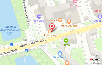 Японский ресторан Якитория в Шмитовском проезде на карте