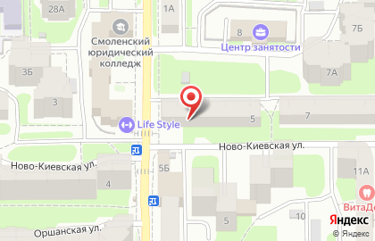 Борисенковский мясной дом на Ново-Киевской улице на карте