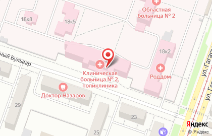 Челябинский филиал Банкомат, СМП Банк на улице Гагарина, 18 к 2 на карте