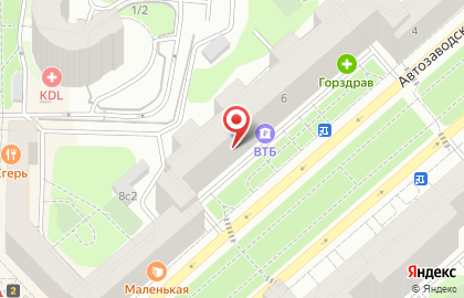 Банкомат ПСБ на метро Автозаводская на карте