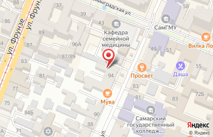 Арбат на Чапаевской улице на карте