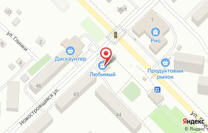 Супермаркет Любимый на улице Плеханова на карте
