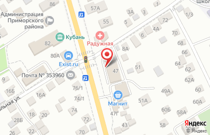 Продовольственный магазин Цемдолинское сельпо в Новороссийске на карте