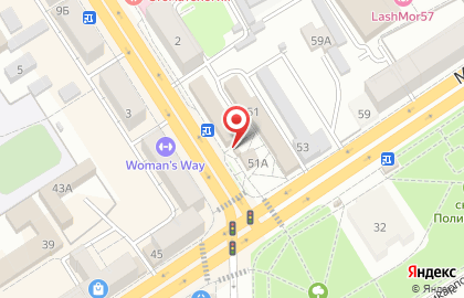Киоск Орловская печать на карте