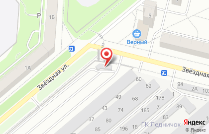 Автостоянка Звездная №1 на карте