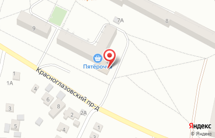 Дискаунтер Пятёрочка в Центральном районе на карте