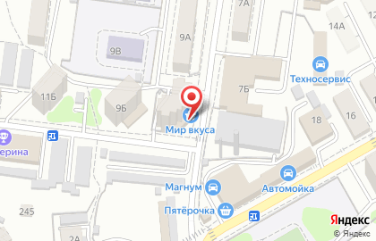 Магазин Мир вкуса в Ленинском районе на карте