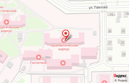Республиканская клиническая больница им. Н.А. Семашко на улице Павлова на карте