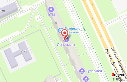 Ремонтная мастерская Ленремонт на проспекте Большевиков на карте