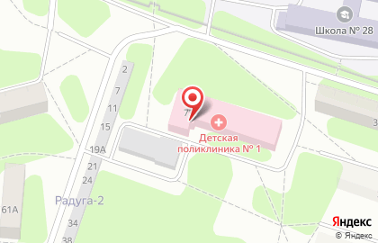 Детская поликлиника №1 на Советском проспекте на карте
