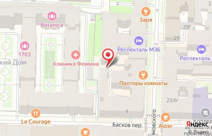 Джулия в Басковом переулке на карте