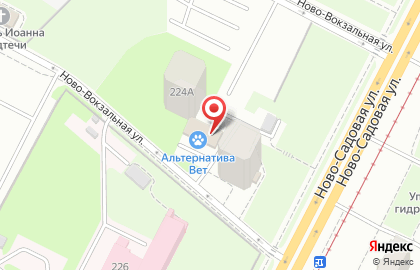 Служба аренды минивэна такси на Ново-Садовой улице на карте