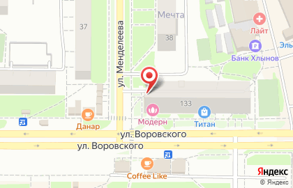 Салон Люкс Оптика на улице Воровского на карте