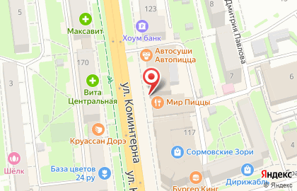 Букмекерская контора БалтБет на улице Коминтерна на карте