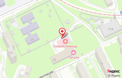Станция скорой медицинской помощи в Московском районе на карте