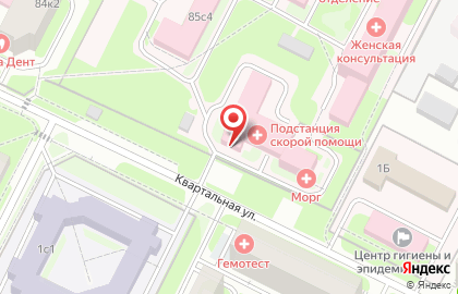 Подольская городская станция скорой медицинской помощи в Чехове на карте
