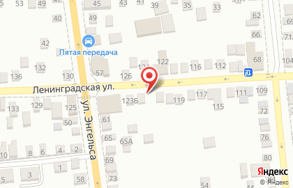 Шиномонтажная мастерская на улице Ленинградской на карте