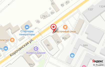 Автомагазин Фаэтон на Корочанской улице на карте