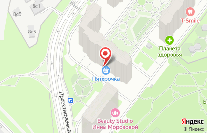 Супермаркет Пятёрочка в Москве на карте