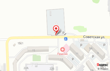 Автостоянка на Советской на карте