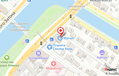 Супермаркет Магнит на Ташкентской улице на карте