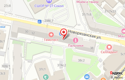 Барбершоп Schegol на Новорязанской улице на карте