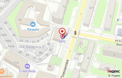Оператор связи МТС на улице Плеханова на карте