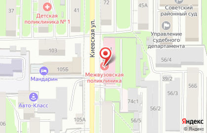 Поликлиника Межвузовская поликлиника в Томске на карте