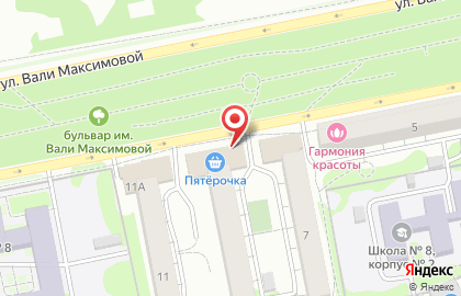 Супермаркет Пятерочка в Барнауле на карте