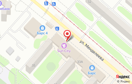 Магазин канцелярских товаров Циркуль на улице Менделеева на карте