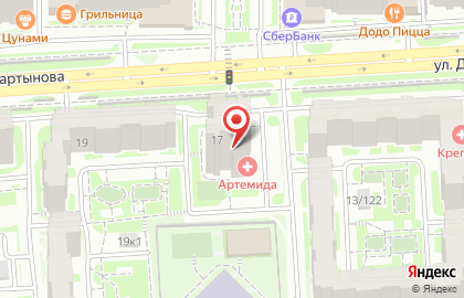 Центр раннего развития Ладушки на улице Дмитрия Мартынова на карте