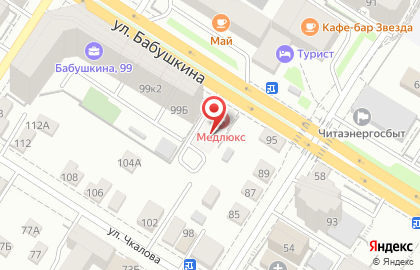 Медицинский центр Медлюкс на улице Бабушкина на карте