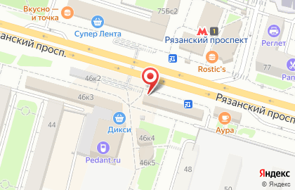 Киоск фастфудной продукции на Рязанском проспекте на карте
