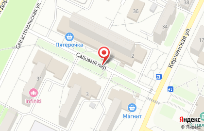 Киоск и магазин Роспечать в Садовом переулке на карте