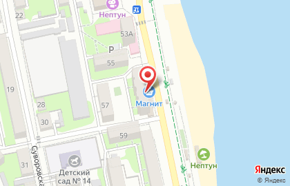Супермаркет Магнит в Краснодаре на карте
