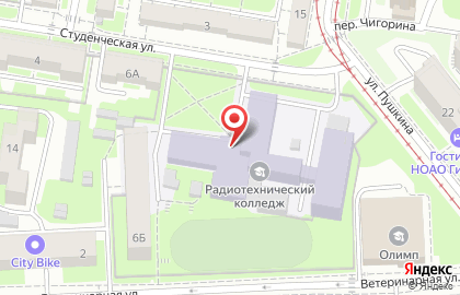 Нижегородский радиотехнический колледж на Студенческой улице на карте