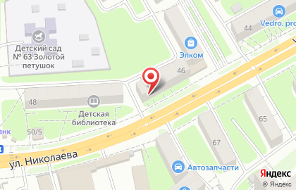 Фирменный магазин Хадо на улице Николаева на карте