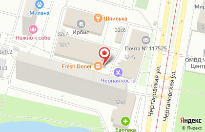 Фирменный магазин БахрушинЪ на Чертановской улице на карте