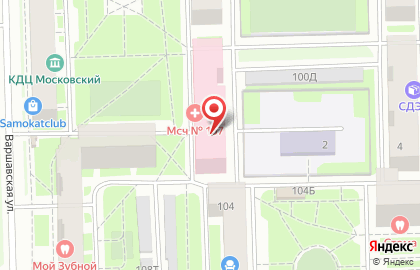 Медицинский центр МСЧ №157 на Варшавской улице на карте