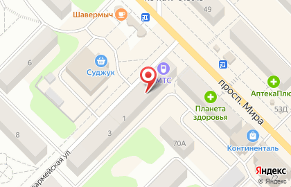 Аптека Ледум на Красноармейской улице на карте
