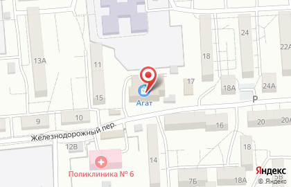 Тихая бухта в Железнодорожном переулке на карте