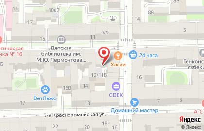 Стройкомплекс на 4-ой Красноармейской улице на карте
