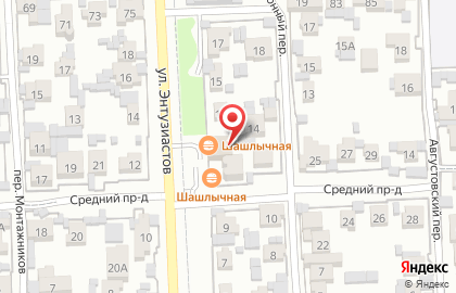 Автомойка на Энтузиастов на карте