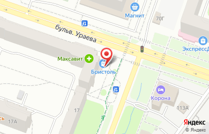 Йола-маркет на бульваре Ураева на карте