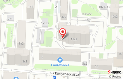 Супермаркет Фрешка на 6-й Кожуховской улице на карте