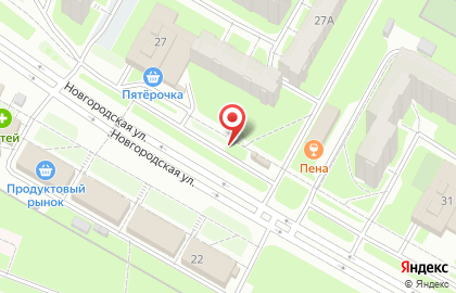 Магазин Мясная лавка на Новгородской улице, 27/1 киоск на карте