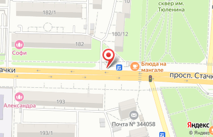 Киоск фастфудной продукции, Советский район на проспекте Стачки на карте