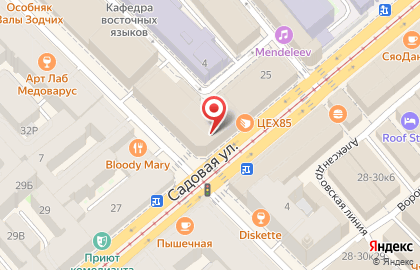 Парикмахерская Две столицы на Садовой улице на карте